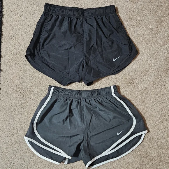 Nike Women's Black and Gray Shorts Set - Picture 1 of 4